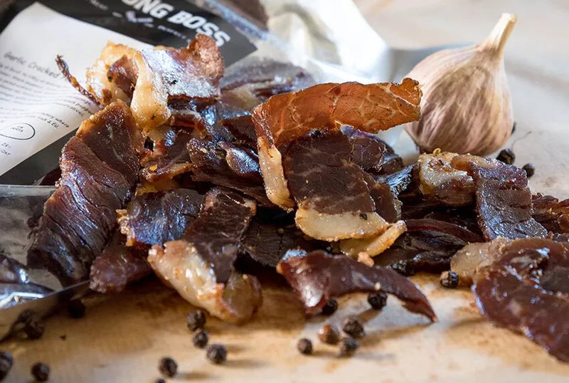 Garlic & Cracked Black Pepper Biltong 100G