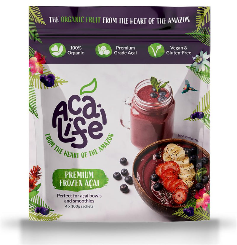 Organic Premium (15%) Frozen Acai - 4 x 100g