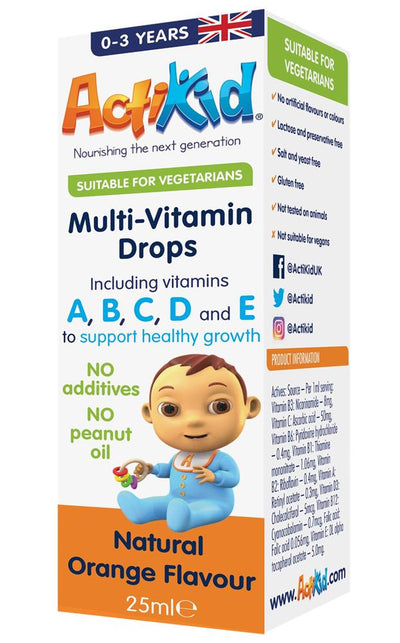 Multi-Vitamin Drops Orange flavour 25ml