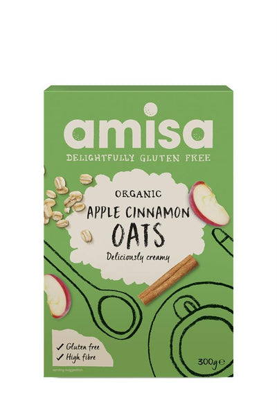 Organic Gluten Free Porridge Oats with Apple & Cinnamon 300g