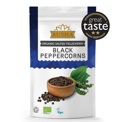 Organic Salted Black Peppercorns 100g - 2** GREAT TASTE AWARD