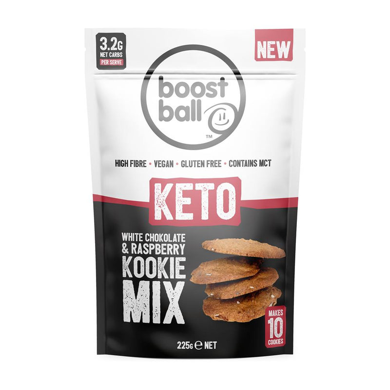 Keto White Choc & Raspberry Kookie Mix 225g