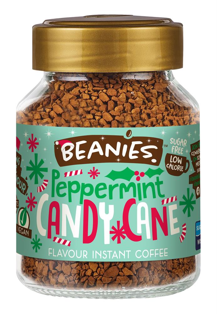 Beanies Peppermint Candy Cane Flavour Coffee 50g