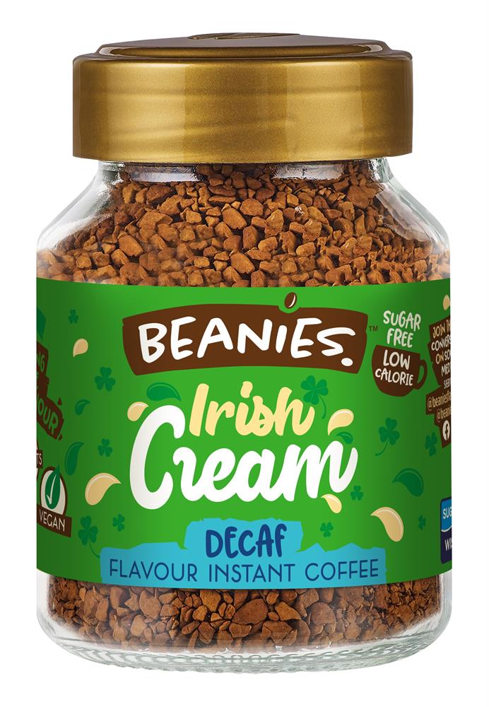 Beanies Irish Cream Flavour Decaffeinated Instant Coffee 50g