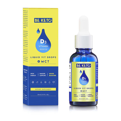 BeKeto - Vitamin D3 5000 IU in Drops + MCT Oil 30ml