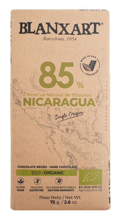 BLANXART Premium Organic & Vegan 85% NICARAGUA 75g