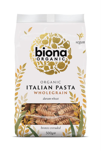 Organic Wholewheat Fusilli 500g