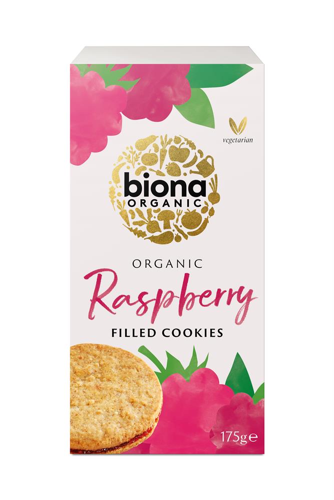 Organic Raspberry Filled Cookies 175g