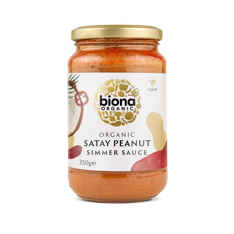 Satay Spicy Peanut Simmer Sauce Organic 350g