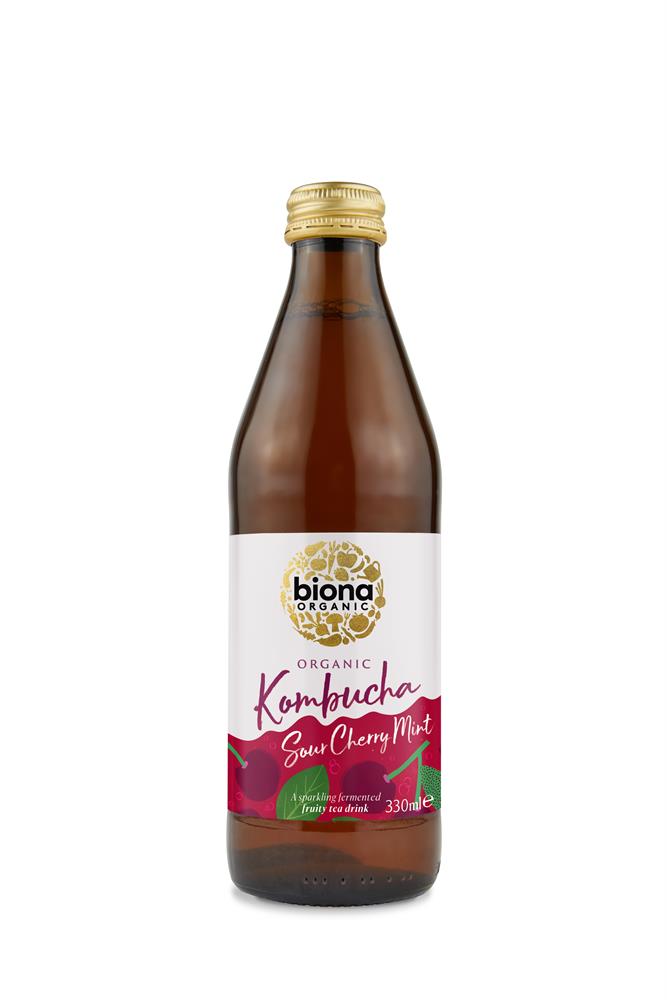 Organic Kombucha Sour Cherry & Mint 330ml