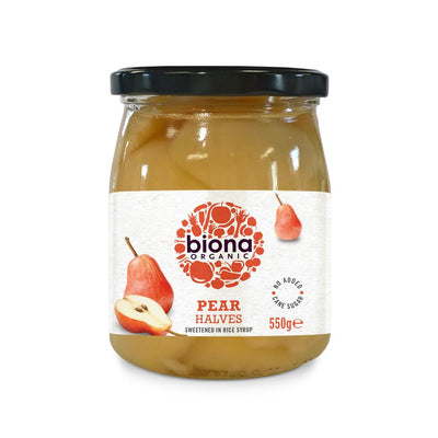 Organic Pear Halves in Rice Syrup 550g