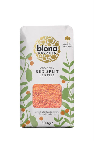 Organic Red Split Lentils 500g