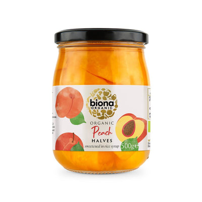 Organic Peach Halves In Syrup 500g