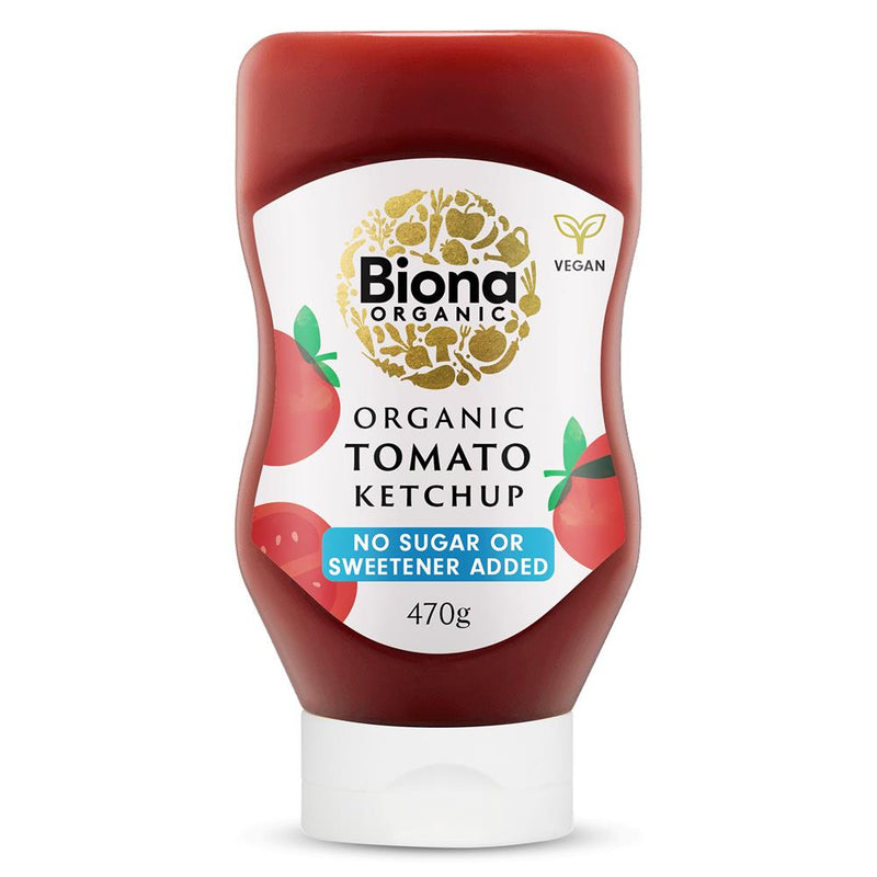 Tomato Ketchup - No Added Sugar - Squeezy Organic 470g