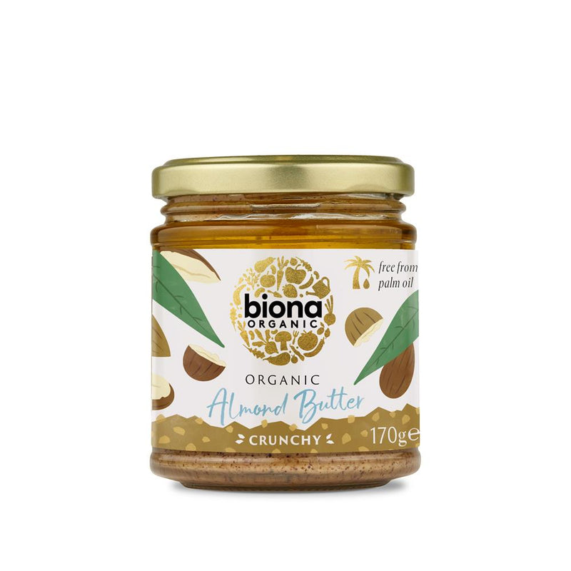 Biona Organic Almond Butter Crunchy 170g