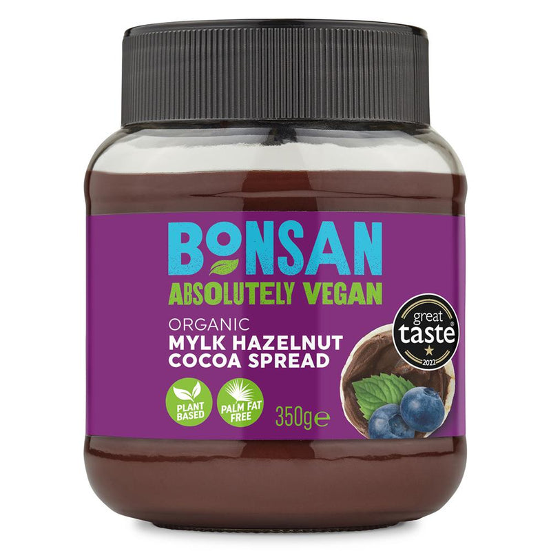 Bonsan Organic Vegan Mylk Hazelnut Cocoa Spread 350g