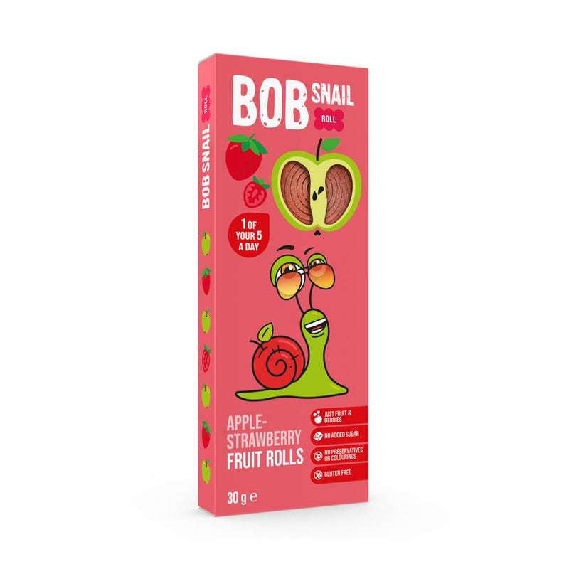 Bob Snail Apple-Strawberry Fruit Rolls 30g - 100% Fruit!