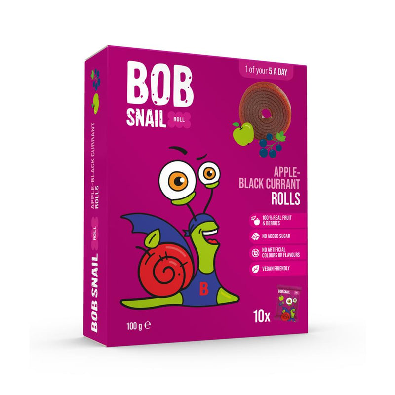 Bob Snail Apple-Blackcurrant Fruit Rolls 100g - 100% Natural