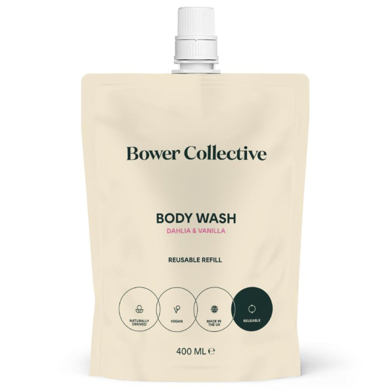 Dahlia & Vanilla Bower Natural Body Wash Refill 400ml