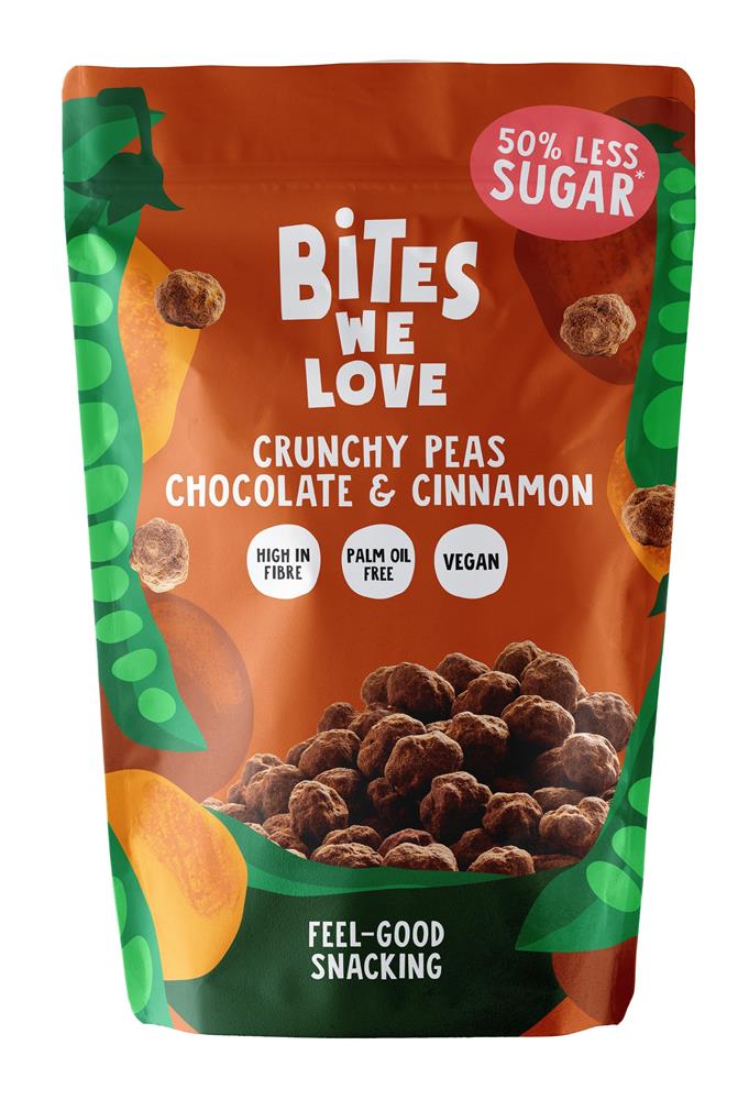 Crunchy Peas Coated with Dark Chocolate and Cinnamon 100g