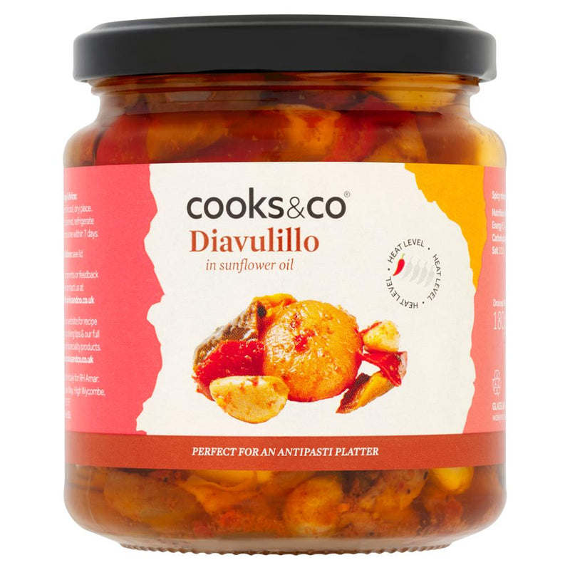 Cooks & Co Diavulillo - Mixed Spicy Vegetables in Oil 280g