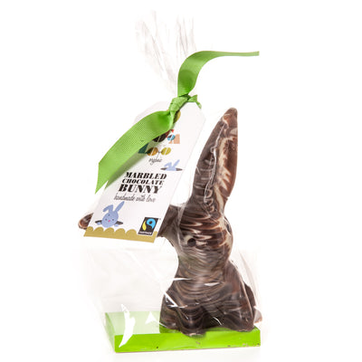 Solid Marbled Chocolate Rabbit - Organic & Fairtrade - 200g