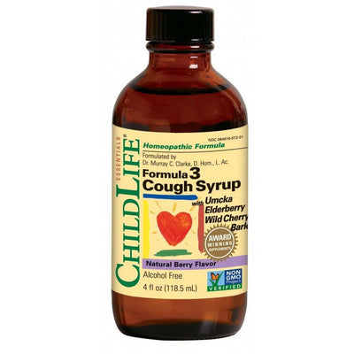 ChildLife Essential Formula 3 Cough Syrup Berry 120ml Glass