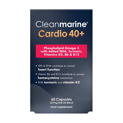 Cardio 40+. A nutritious blend of omega 3 EPA and DHA. 60caps