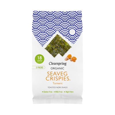 Organic Seaveg Crispies Multipack Turmeric 12g