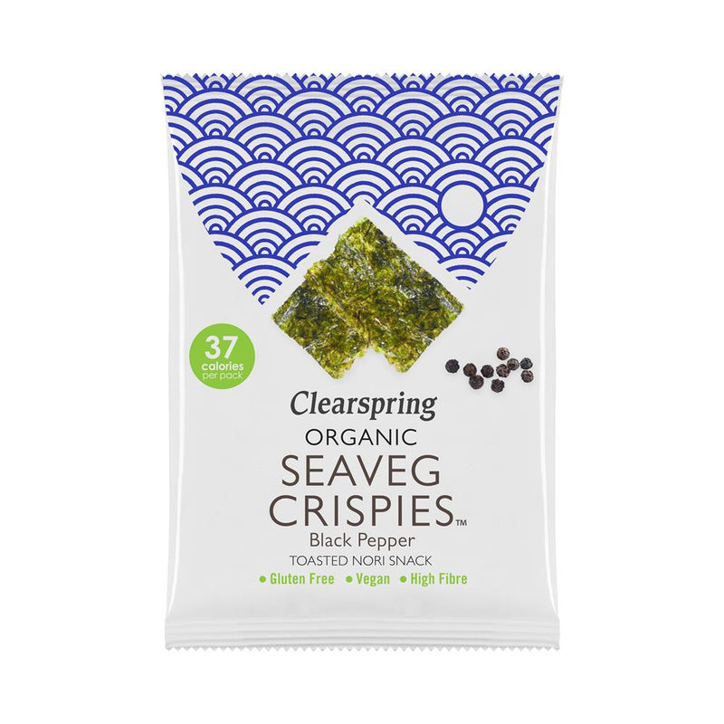 Organic Seaveg Crispies Black Pepper 8g