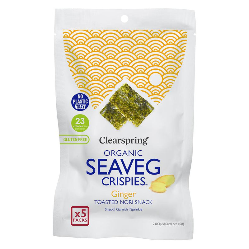 Ginger - Organic Seaveg Crispies Multipack (TRAYLESS) 20g