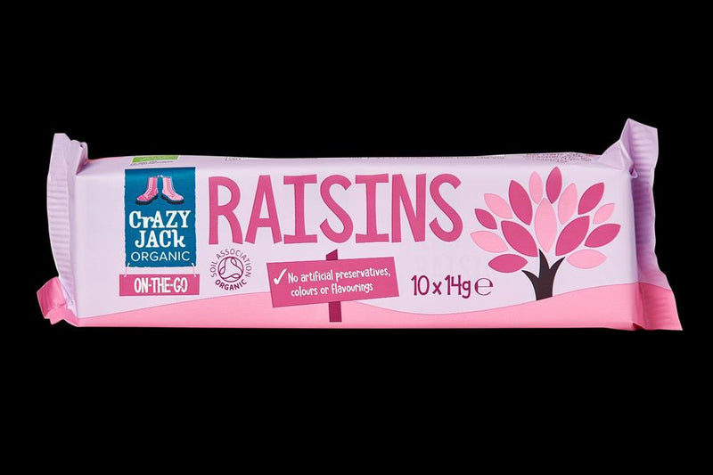 Organic Ready To Eat Raisins Snack 10x14g Pack