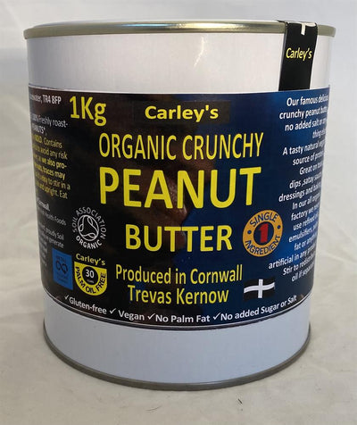 Organic CRUNCHY Peanut Butter 1kg Eco Tin