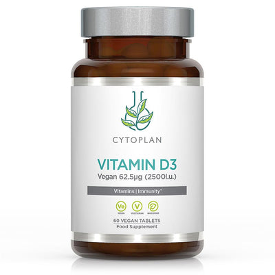 Wholefood Vitamin D3 Vegan 62.5ug 60 tablets