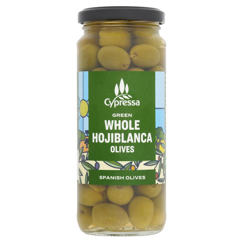 Whole Green Olives - Stone-in green olives in brine 340g