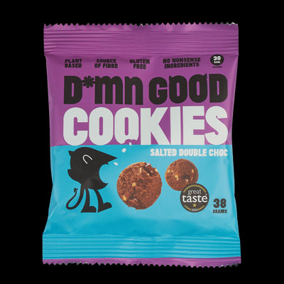 D*MN GOOD Vegan Salted Double Choc Cookies 38g