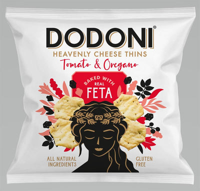 Dodoni Feta Tomato Oregano cheese thins 80g