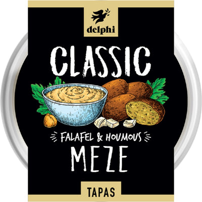 Meze - 4 Falafel & Fresh Houmous Dip 185g