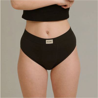 DAME Period Pant Hi Waist 6.Reusable leak-proof period pants with 4 layer fabric technology.