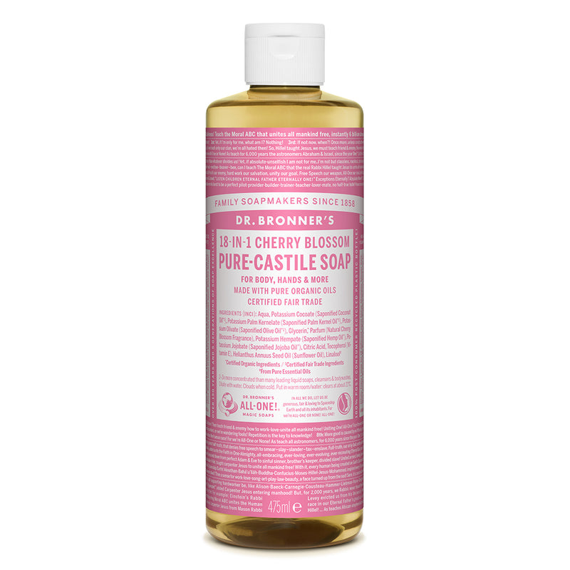 Cherry Blossom Pure Castile Liquid Soap 475ml