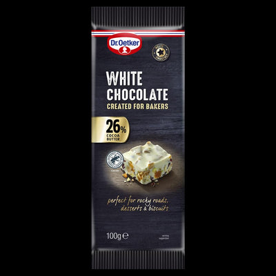 Dr Oetker White Chocolate Bar 26% 100g