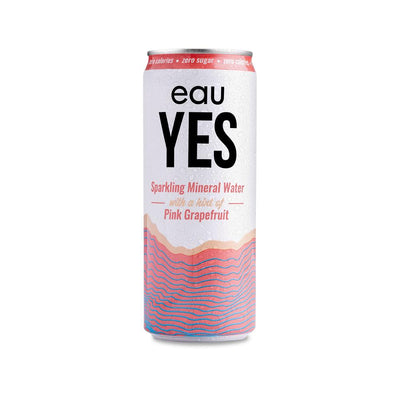 eauYES Pink Grapefruit Sparkling Mineral Water 330ml