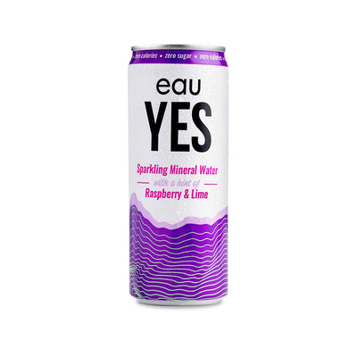 eauYES Raspberry & Lime Sparkling Mineral Water 330ml