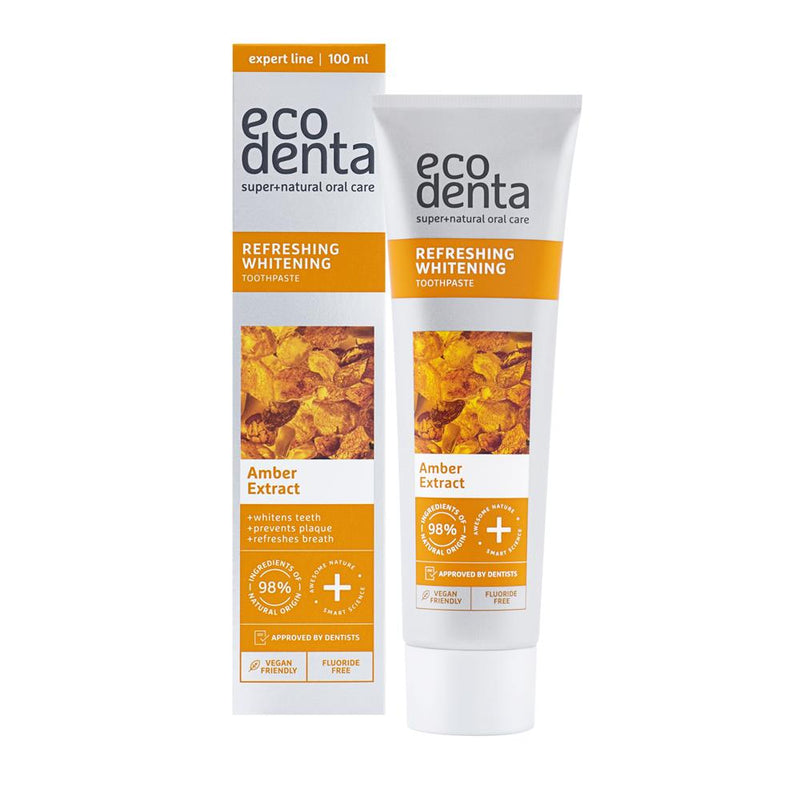 Ecodenta refreshing whitening toothpaste w/amber extract 100 ml