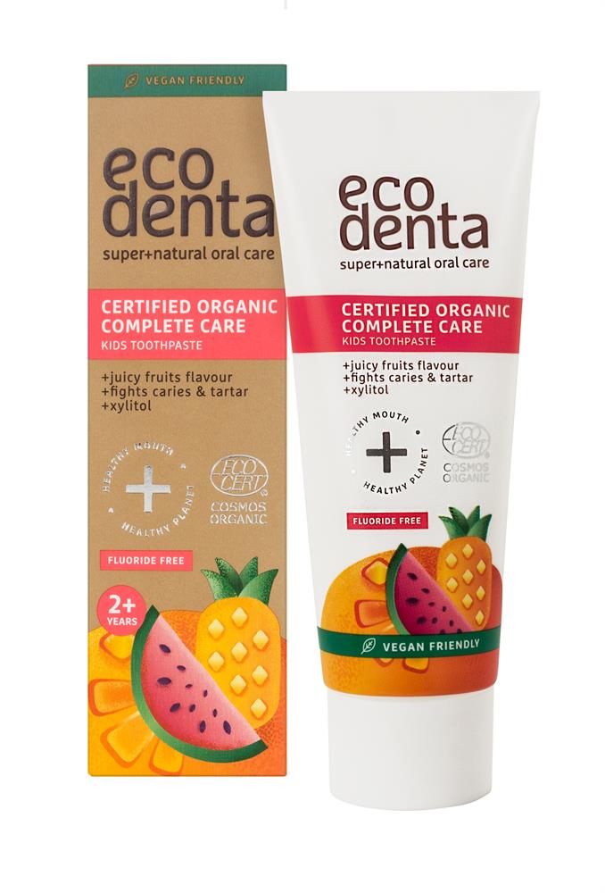 Ecodenta certified organic juicy fruit kids toothpaste 75ml