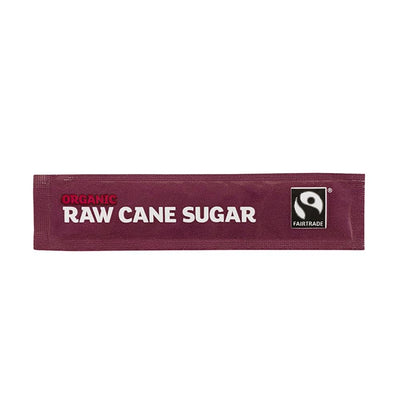 Org Fairtrade Raw Cane Sugar Sticks - 1000 Sticks