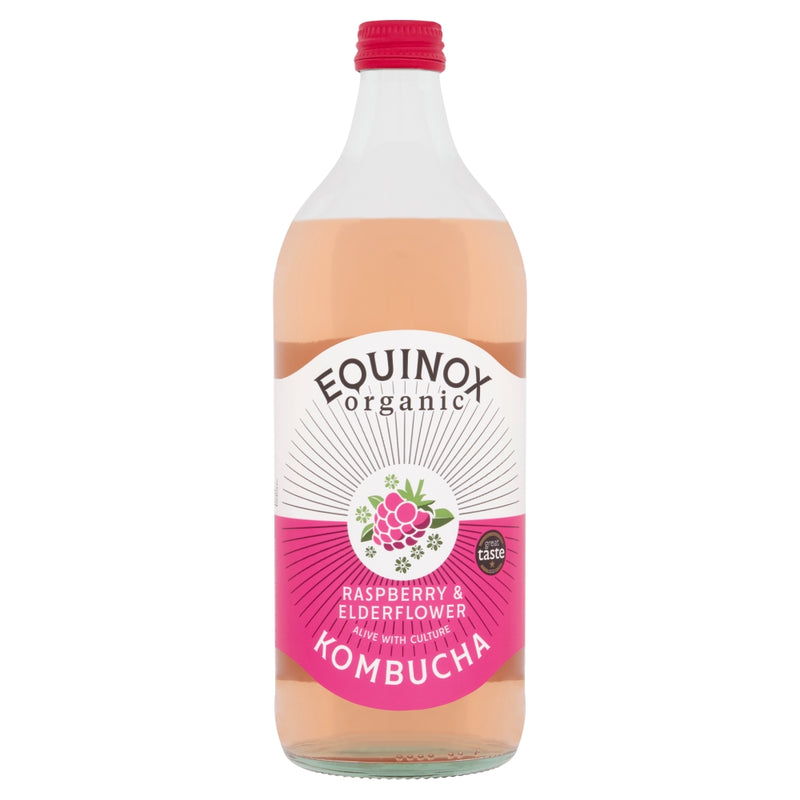 Equinox Organic Raspberry & Elderflower Kombucha 750ml