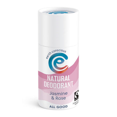 Earth Conscious Natural Deodorant Stick Jasmine & Rose 60g