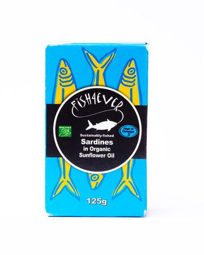 Whole Sardines in Organic Sunflower Oil 120g