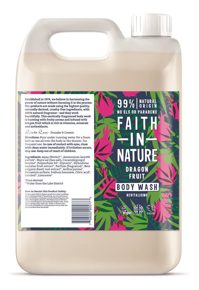 Faith in Nature Dragon Fruit Body Wash 5 Litre